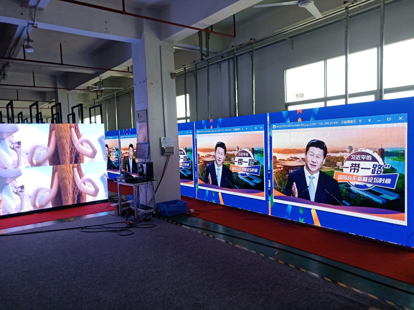 Aluminum FCC P3.9 65536dots/m2 Indoor Fixed Led Display