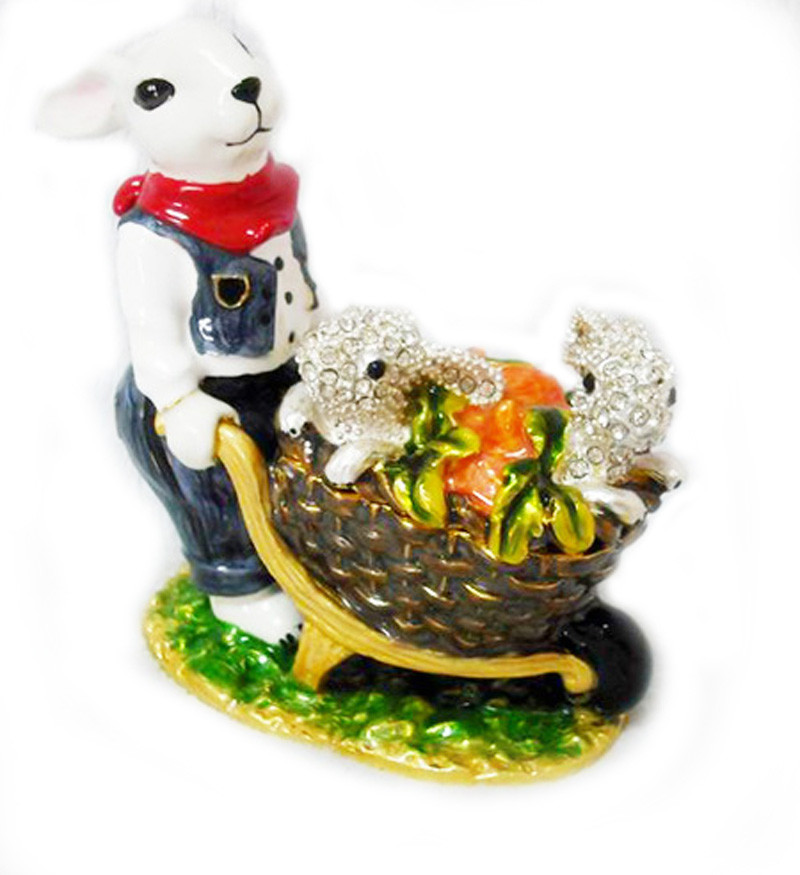Easter Rabbit Trinket Box Rabbit Trinket Jewelry Box Bejeweled Box Cony Jewelry Trinket Box Easter Bunny Jewelry Box