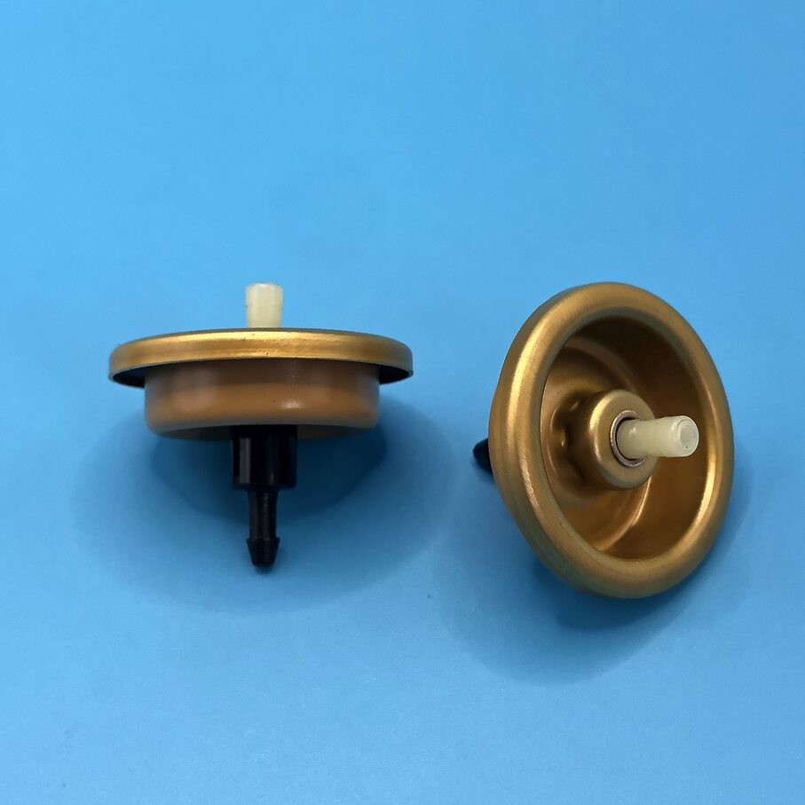 Golden Aluminum Inverted Aerosol Hair Mousse Valve for Precise Application