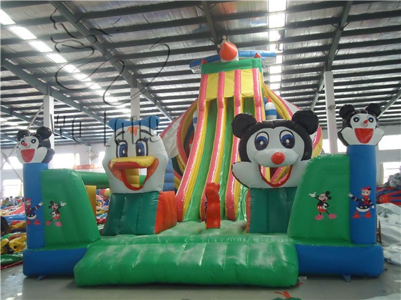 PVC giant slip and slide, inflatable slide bouncer