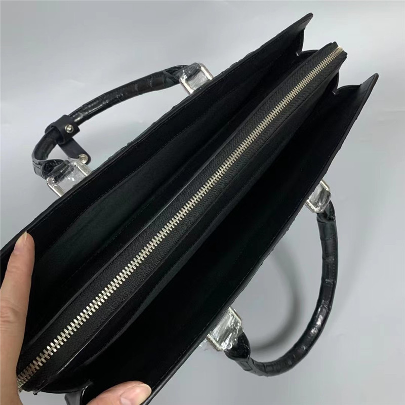 Business Style Genuine Crocodile Skin Men's Laptop Briefcase Exotic Real Alligator Leather Male Large Working Handbag