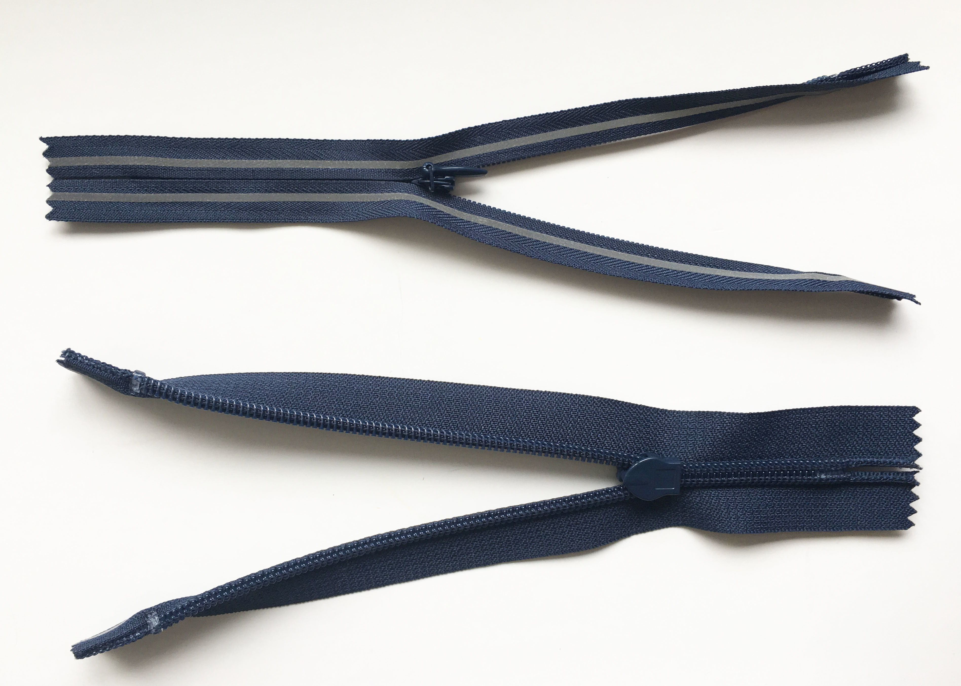Reflective waterproof Sewing Notions Zippers separating zippers open end invisible Nylon zipper