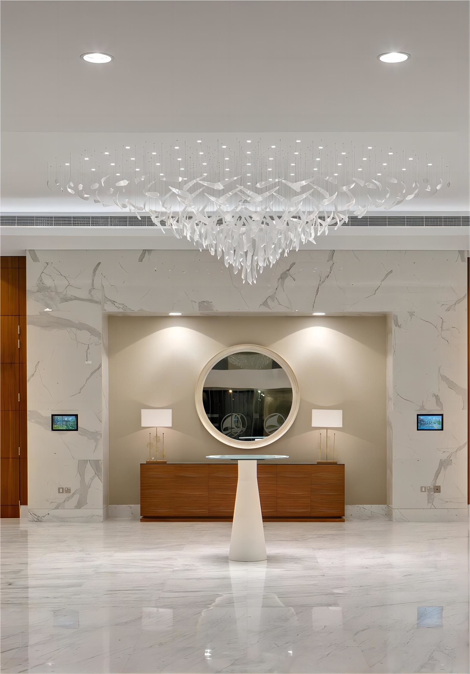 Large Scale Commercial Chandeliers Luxury Glass Chandelier For Conference Centers