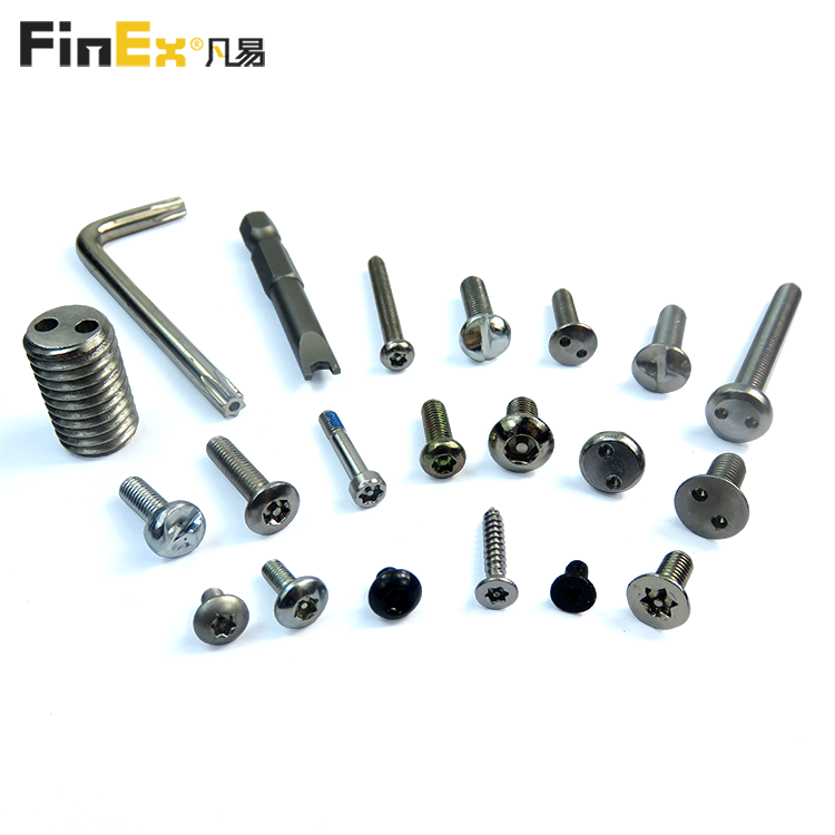 Zinc Plated Pan Head Anti Tamper Screws Triangle Drive With 500mm Length