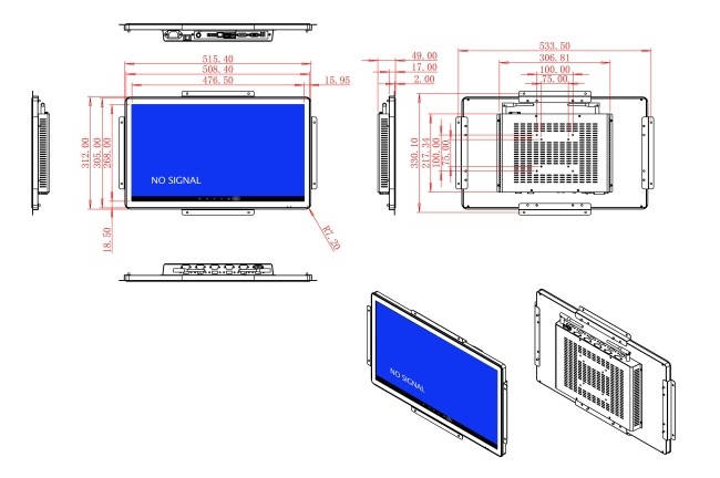 21.5-Inch Android Interactive Platform for Industrial Equipment, Exhibition Displays, Corporate Dashboards, and Public Information Hubs