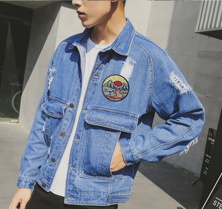 Heat Transfer Loop Hook 2.87in Custom Made Patches For Jackets