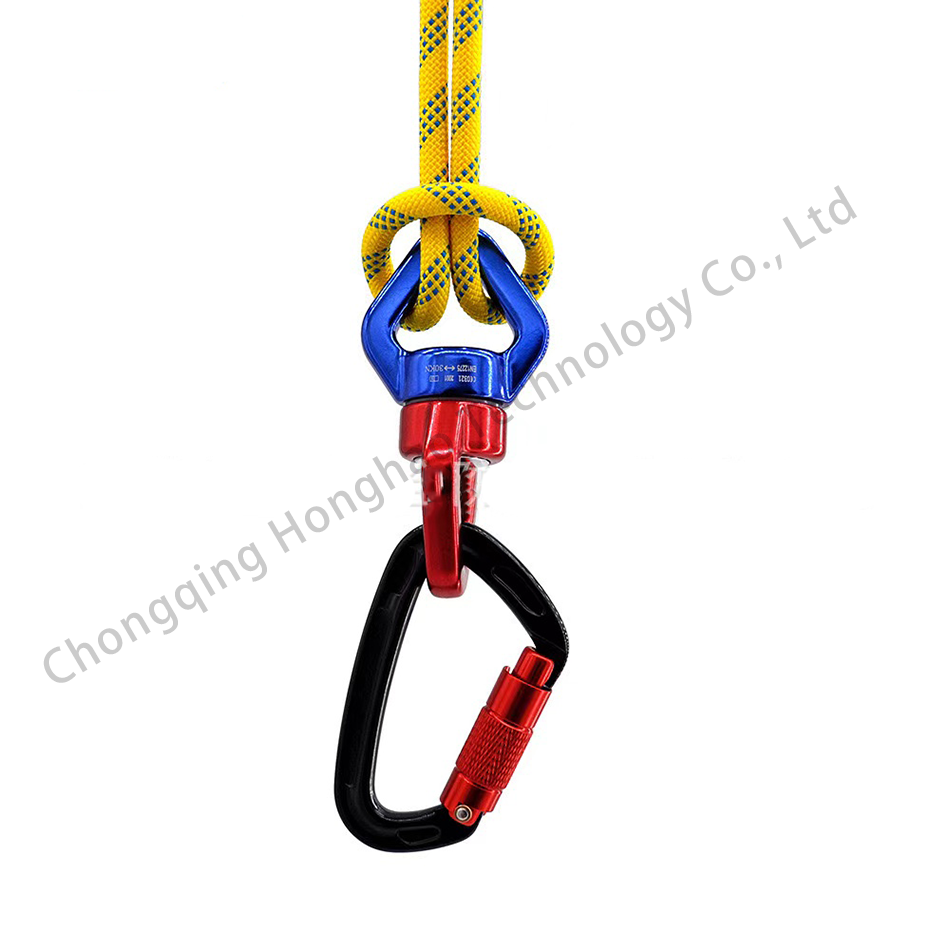 Aluminium Alloy Aerial Yoga Hammock Swivel Connector for Outdoor Suspension Training