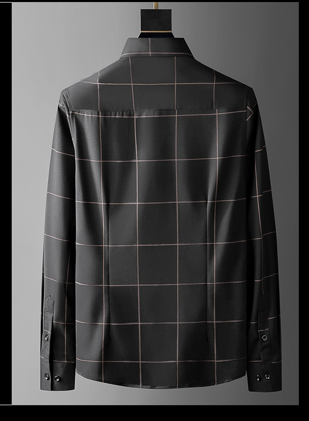 100% Cotton Men's Plaid Shirts Autumn Fashion Casual Large Size Long Sleeve Crop Shirt