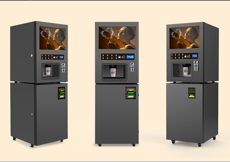 1600w Coffee Vending Machine 5l With 4 Canister Powder Capacity