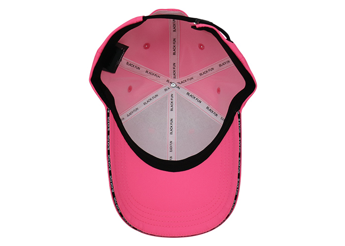 Custom simple adjustable pink tall relaxed sports tennis running cap hat