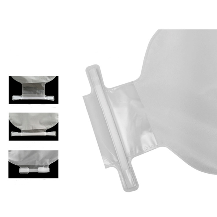 Transparent Or Beige Colostomy Ostomy Bag Plastic Hook Open / Close Bag Type
