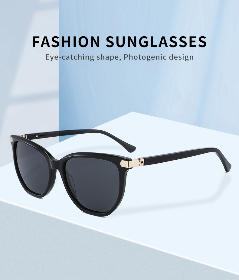 Women'S Cateye Sun Glasses Acetate Shades UV400 Protection 180° Flexible Hinges