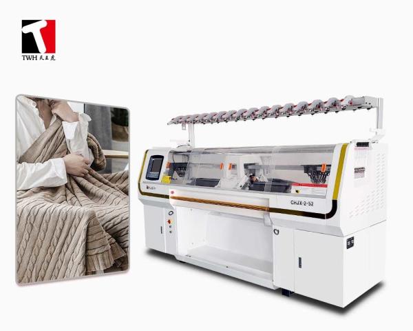 Quality 100'' Blanket Knitting Machine , 10 Gauge Jacquard Sweater Machine for sale