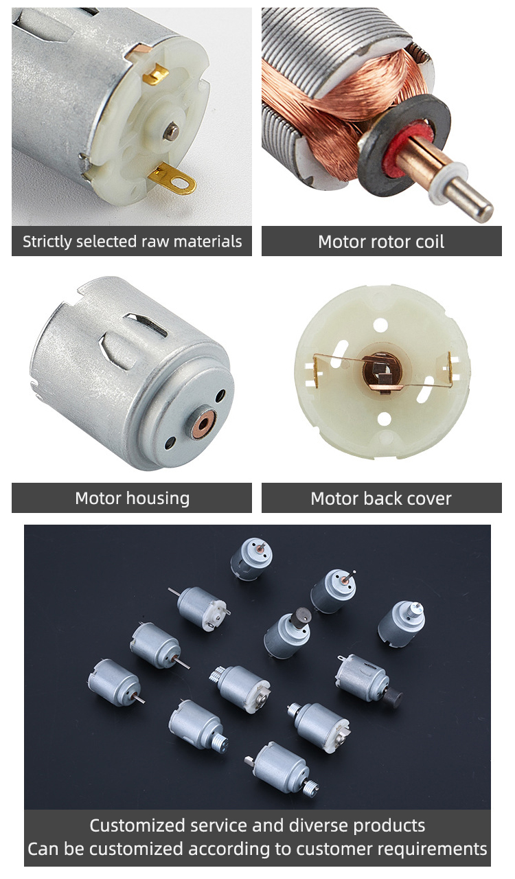 Faradyi Customized Enclosed 25g 5v 6v12v 260 Electric Engine Car Brushless Bldc Dc Motor For Electric Bicycle Home Appliance