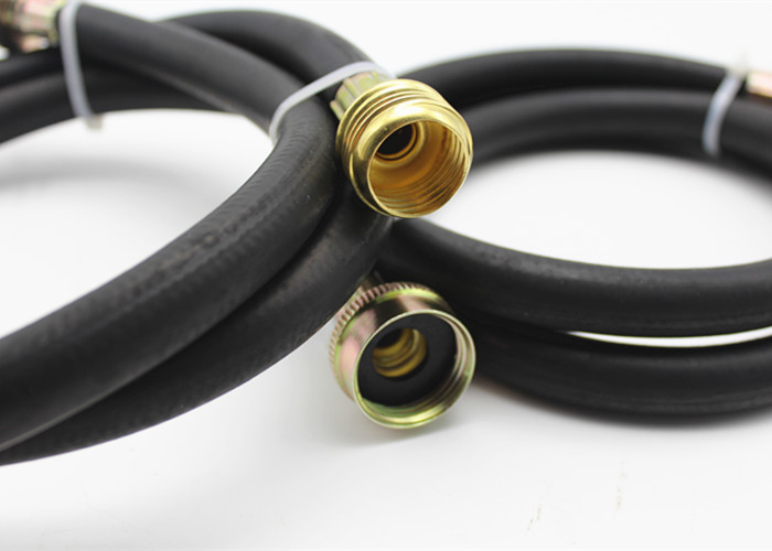 6ft High Tensile Polyester Fiber Rubber Water Hose with 3/4" Female and Male Fittings