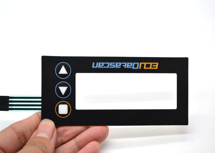3 Embossed Button Metal Dome Membrane Switch With Clear Display Window