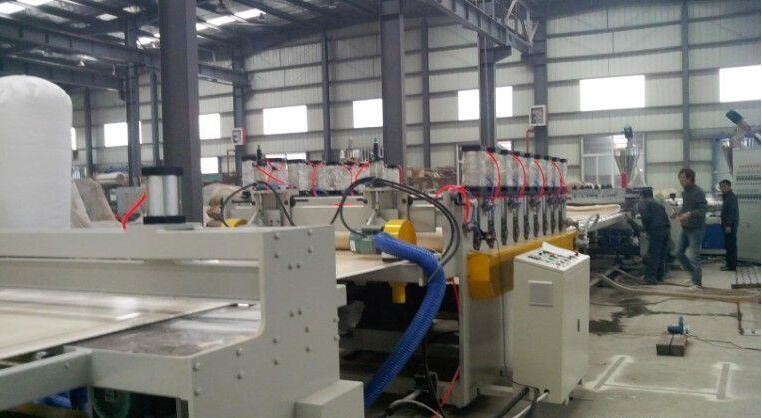 Twin Conical Screw Wood Plastic Production Line For Crust Furniture Board