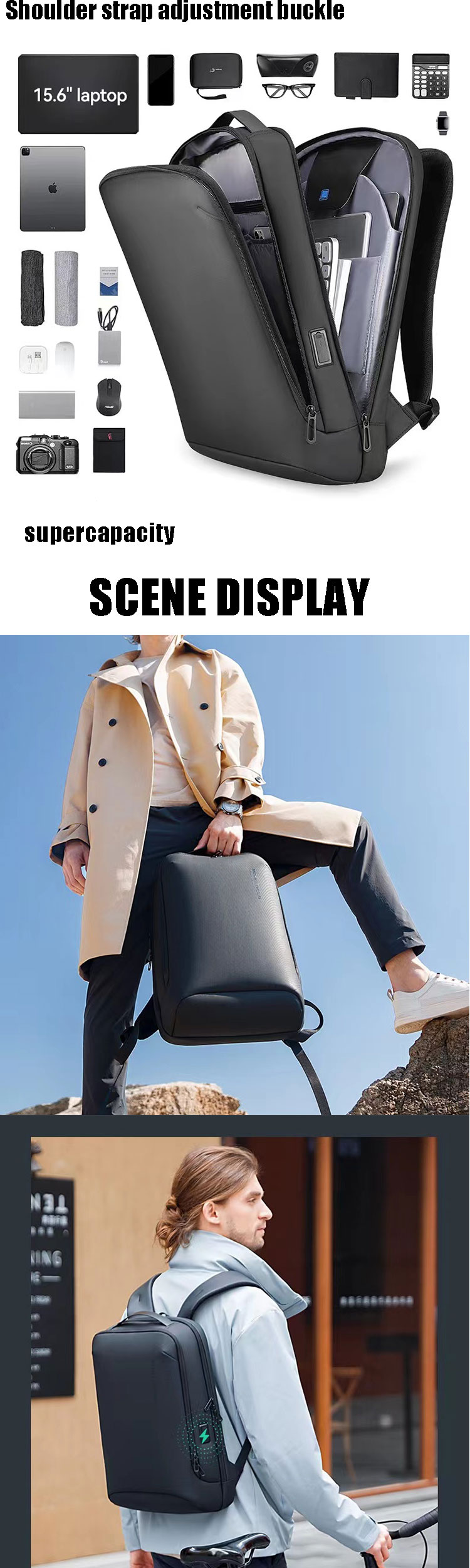 Custom Hard Shell Computer Backpack Men Multifunctional Business Backpack Wholesale
