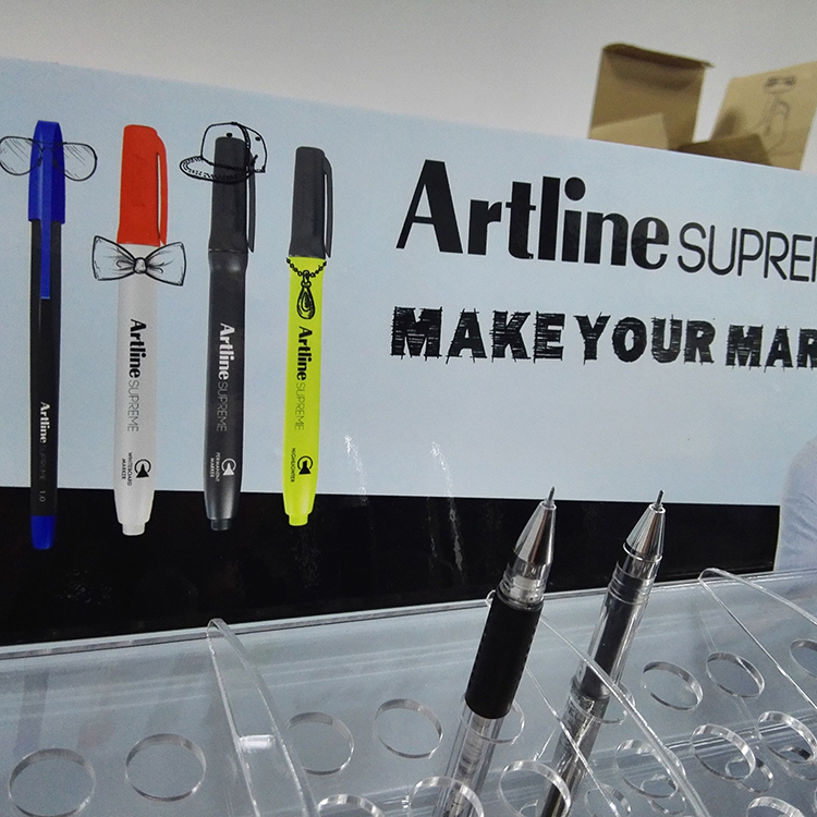 Custom Acrylic Pen Display Stand Acrylic Pen Display Holders For Company Staff