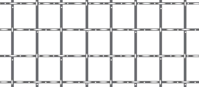 1 Mesh Single Intermediate Crimped Wire Mesh, 1.6-4.8mm Wire, SS, Au, Al