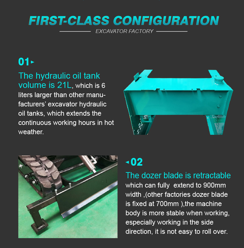 PC10 Euro5 Hightop Mini Excavator Machine With Roll Over Protection System Function