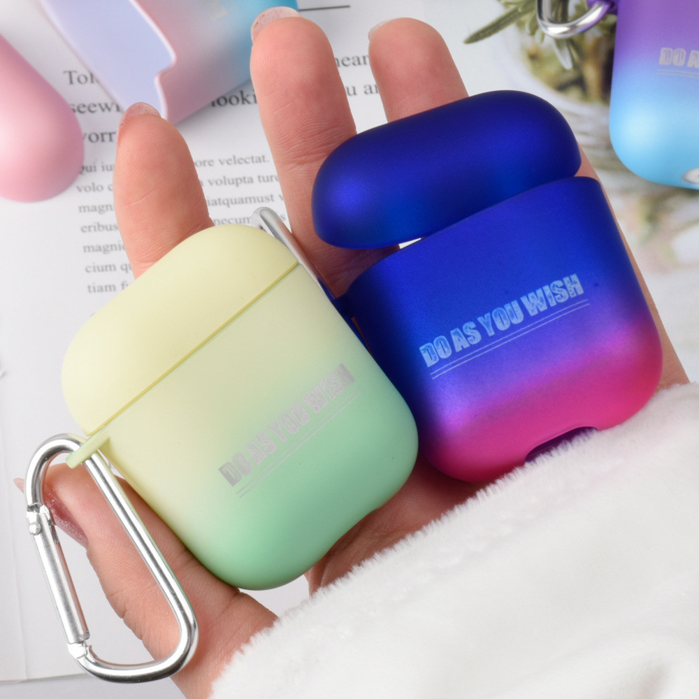 Compatible with AirPods Gradient Colorful Fashion Case Cover Silicone Protective Skin for Apple Airpod Case 2&1