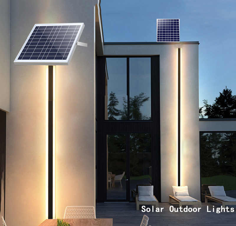 OEM ODM 3000K Aluminum Solar Wall Lights Outdoor Free Wiring For Villa Yard