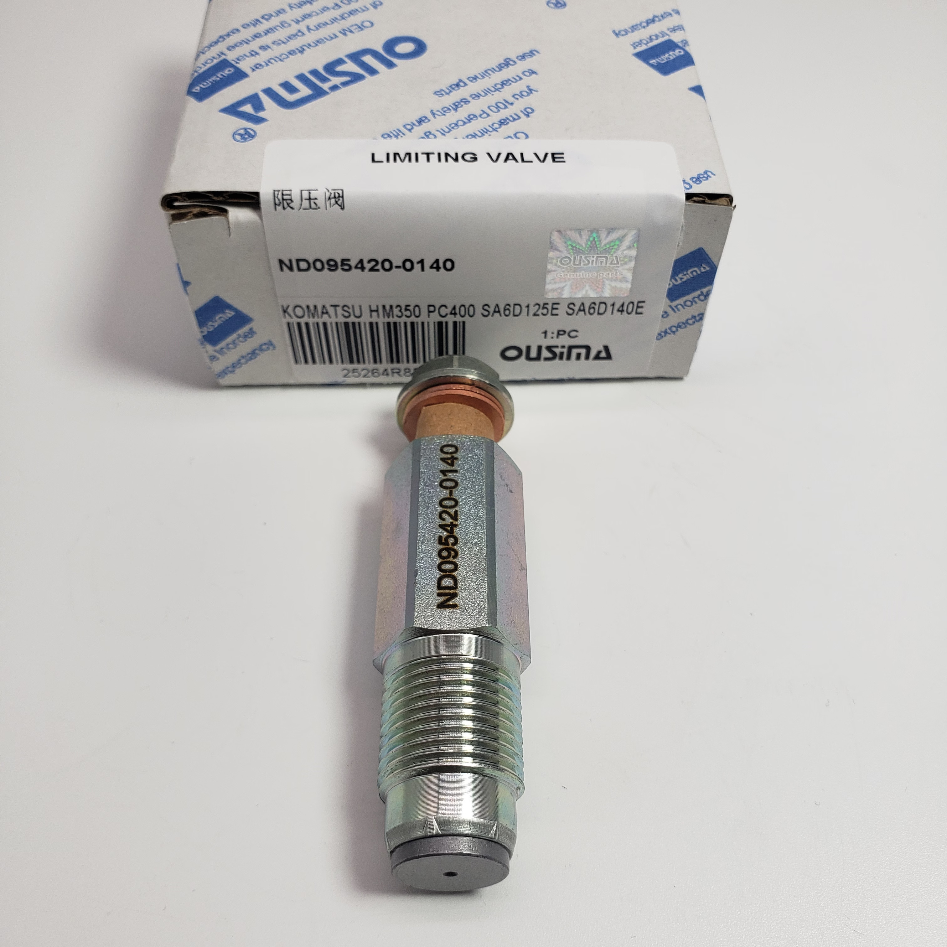 Common Rail Relief Valve ND095420-0140 For KOMATSU HM350 PC400 SA6D125E