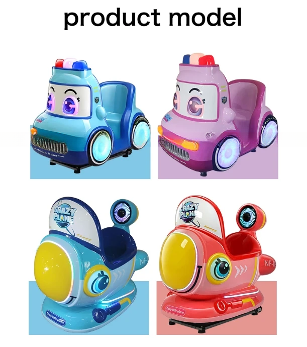 Dreamland Cartoon police car amusement machine kiddie rides coin operated fiberglass 15LCD screen kids electric rocking car