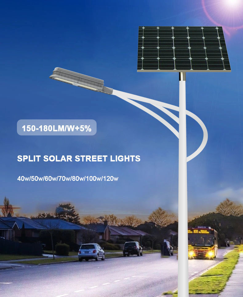 200pcs 5050SMD Chips Solar Street Lights with 12.8V/60AH LiFePo4 Lithium Battery