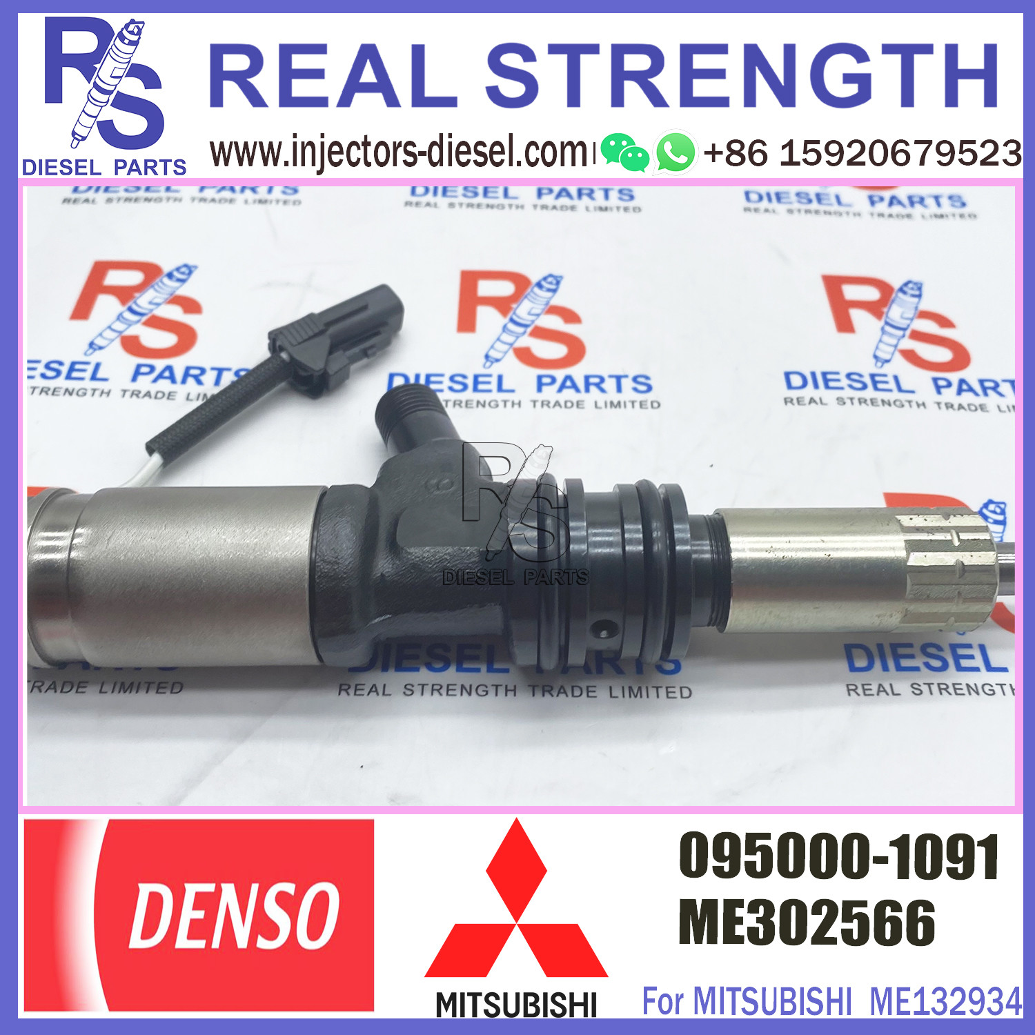 Diesel Common Rail Injector 095000-0200 095000-0204 095000-1090 095000-1091 ME132934 ME302566 For MITSUBISHI 6M60 6M60T