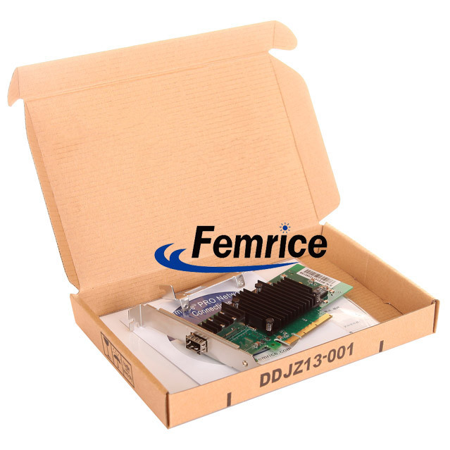 Femrice 10G Single Port Gigabit Ethernet PCIe x8 Server NICs Intel 82599 Chipset Server Card With 10G Multi-mode Module