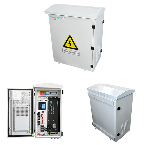 IP55 White Outdoor Solar Power Supply Cabinet Ups System 3kw 5kw