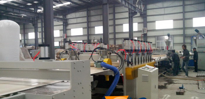 Double Screw WPC Board Production Line , WPC Construction Template Production Line / Extruder