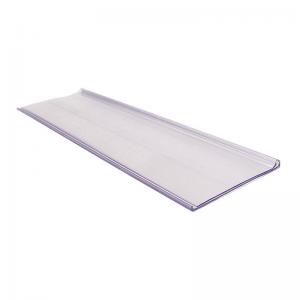 China Self Adhesive Clear Plastic Shelf Label Holder For Price Tag Eco Friendly on sale