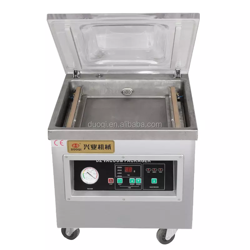 DUOQI DZ-360 Nitrogen Stand Type Double Sealing Bar Vacuum Sealer for Meat Food Packing
