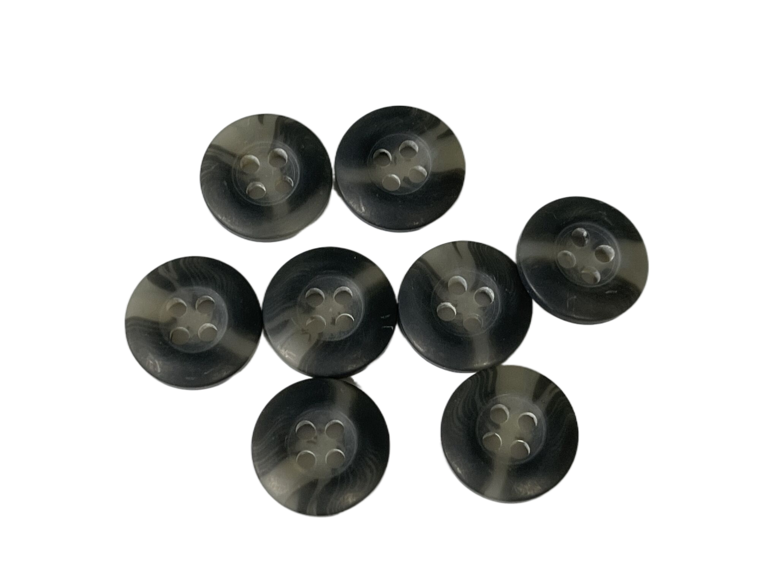 14mm Faux Horn Buttons Grey Color Use On Coat Jacket Outerwear