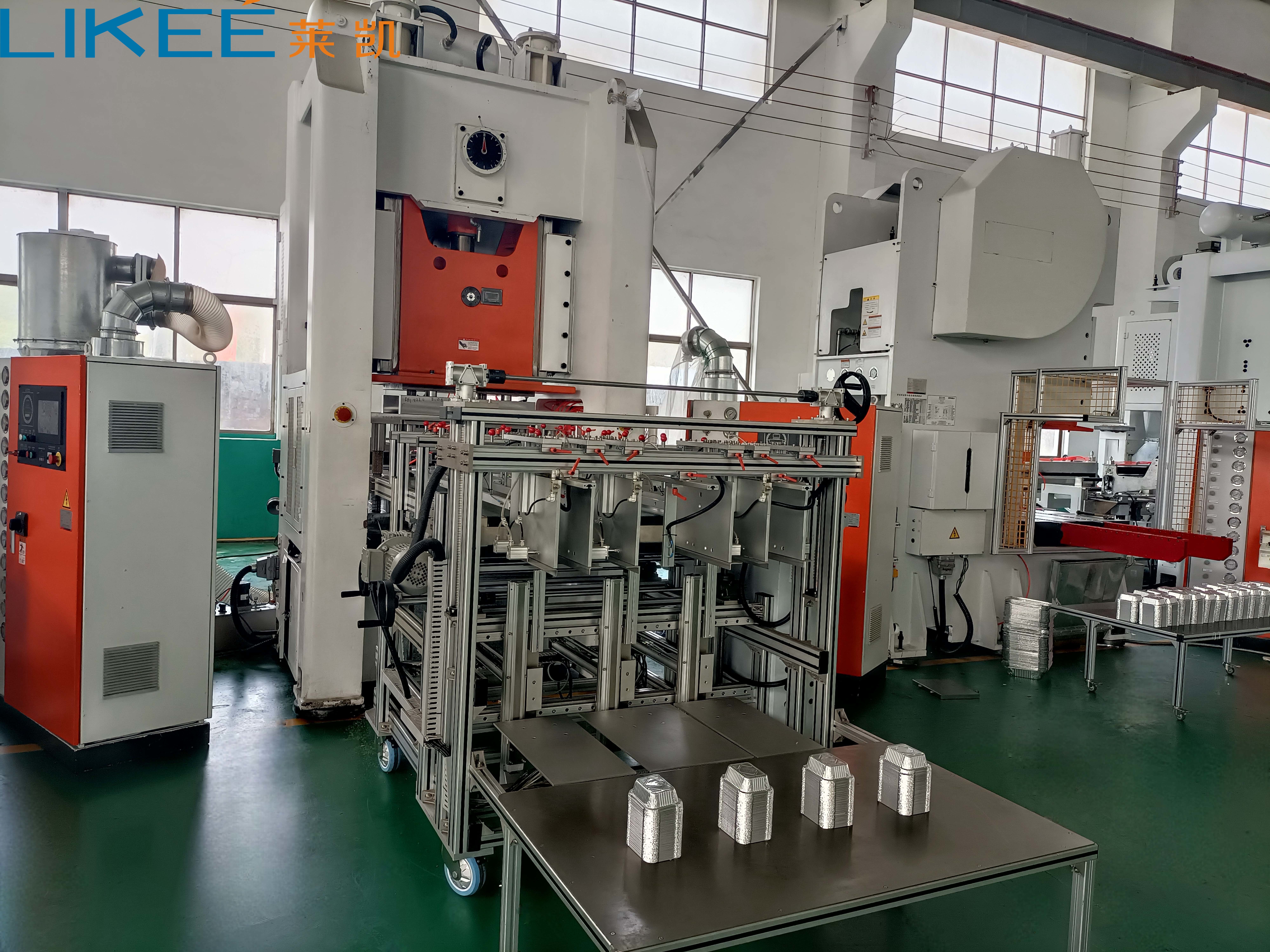 Disposible Aluminum Foil Food Container Machine 3Phases 35~68 Strokes Per Minute