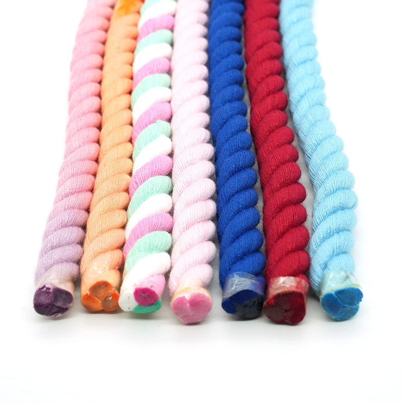 13mm Three Strand Cotton Rope Twisted Mixed Color Dog Leash Climbing Rope