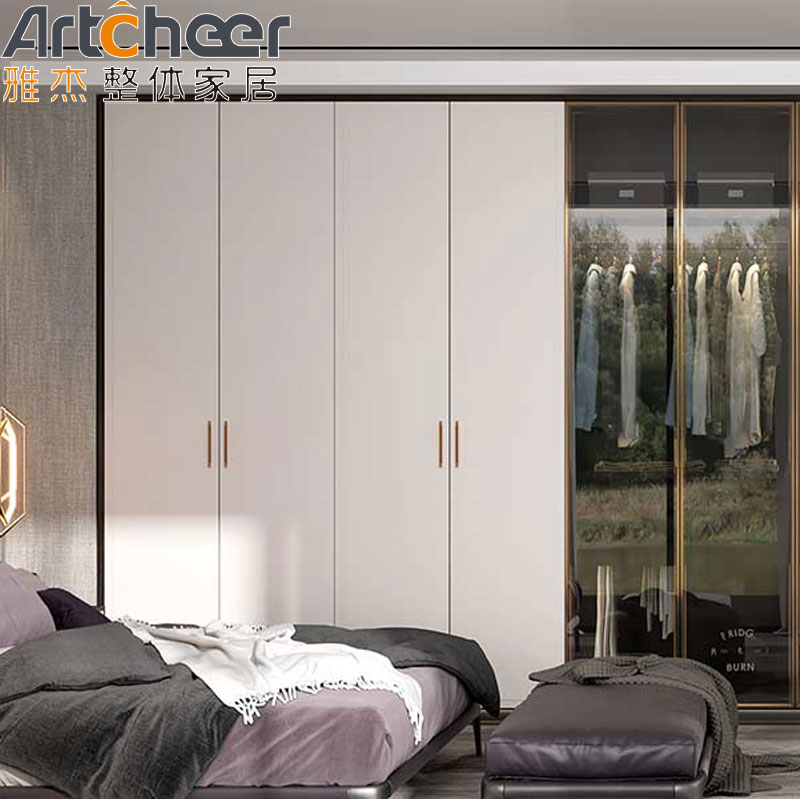 Children Room Combination Wardrobe With Modern Design And Glass Door Finish At Hotel
