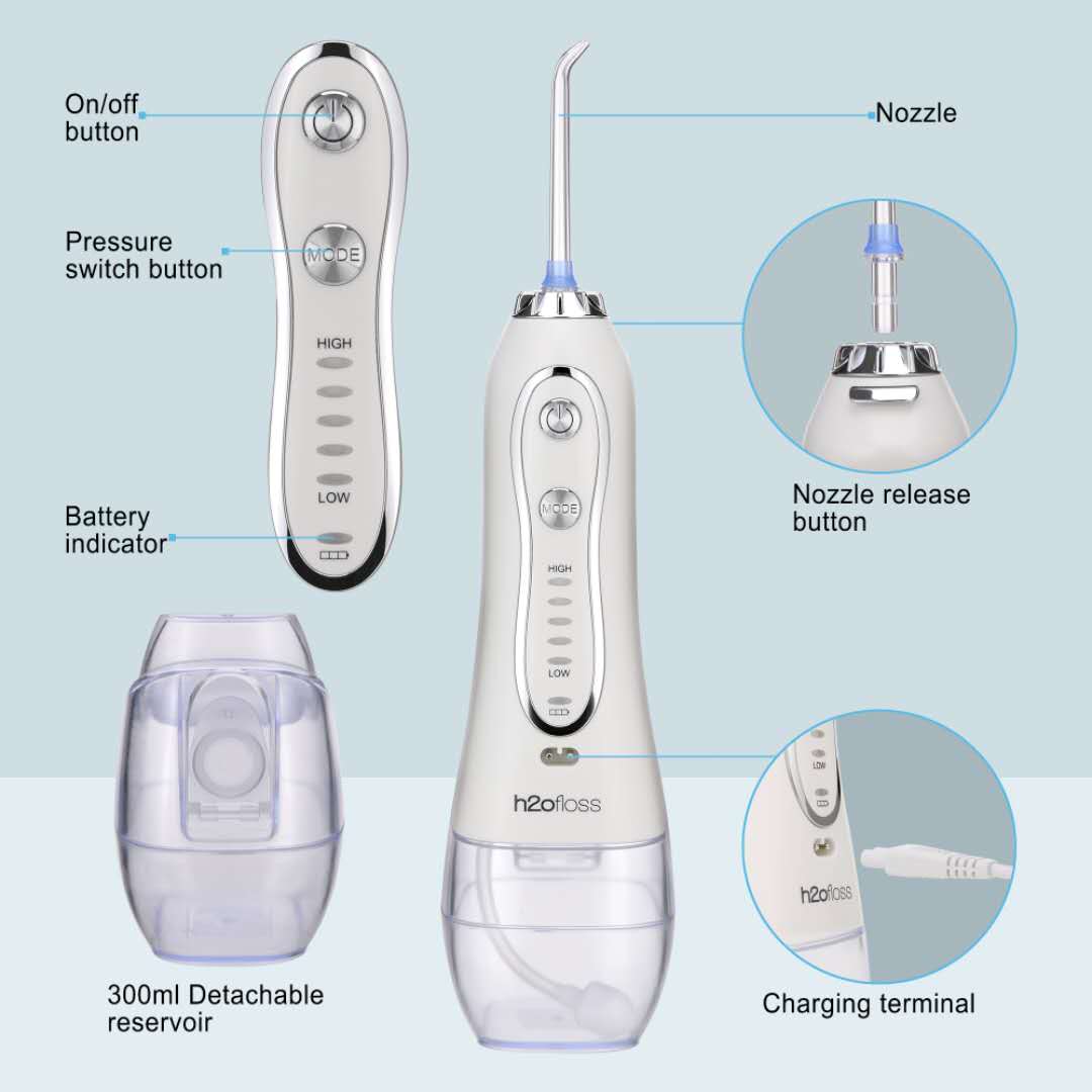 OEM Battery Operated Water Flosser Teeth Cleaning With Gravity Ball