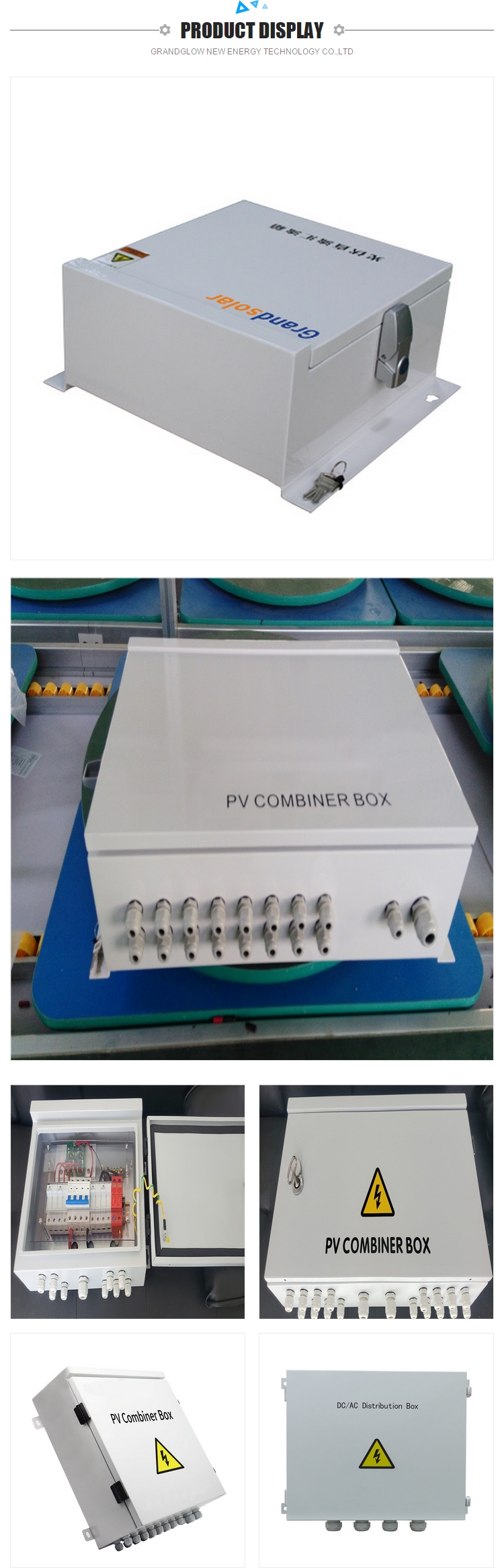 22 in 2out 500vdc Dc To Protect Solar Panels Pv String Combiner Box with Lightning Arreste