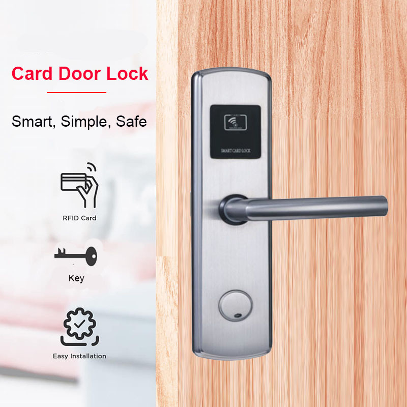 SS304 Hotel Electronic Locks 4x AAA Hotel Card Door Lock System