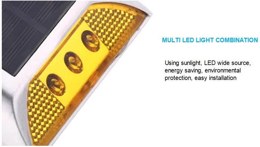 Cast Aluminum LED Solar Road Studs For Road Traffic Safety Warning