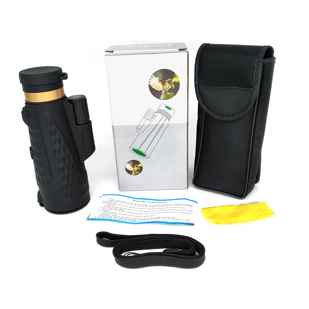 Smartphone 12x50 Fixed Focus Russian Monocular Telescope For Hunting