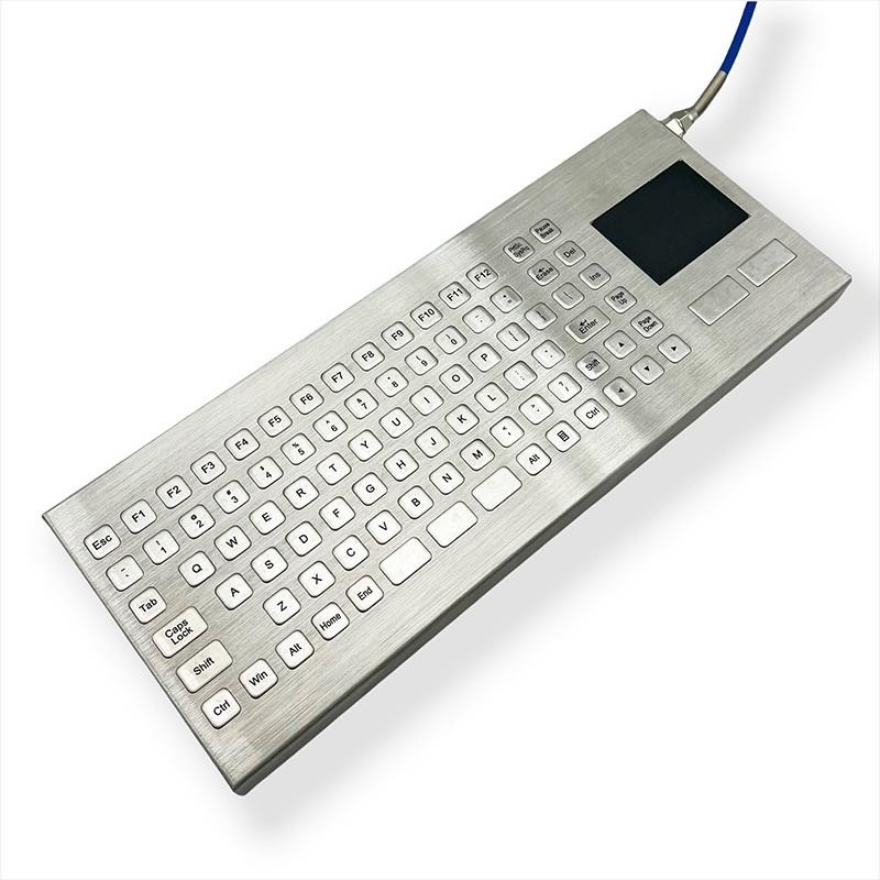 IP67 Waterproof Industrial Keyboard With TouchPad Over 2 Million Key Life Cycle