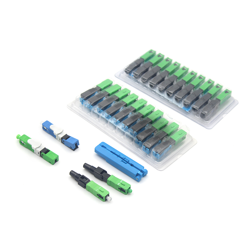 Fiber Adapter Connectors SC APC UPC Fast Connector for Field Mounting in FTTH Network