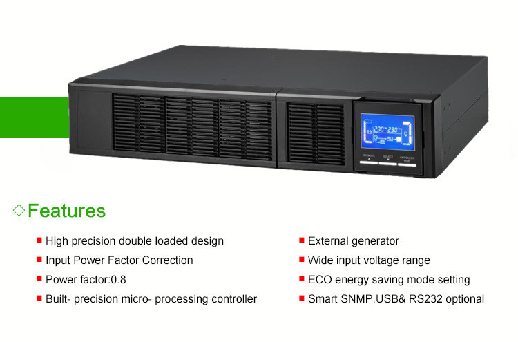 Single Phase 800W 1kva Rack Mount UPS Backup Power Supply For Home