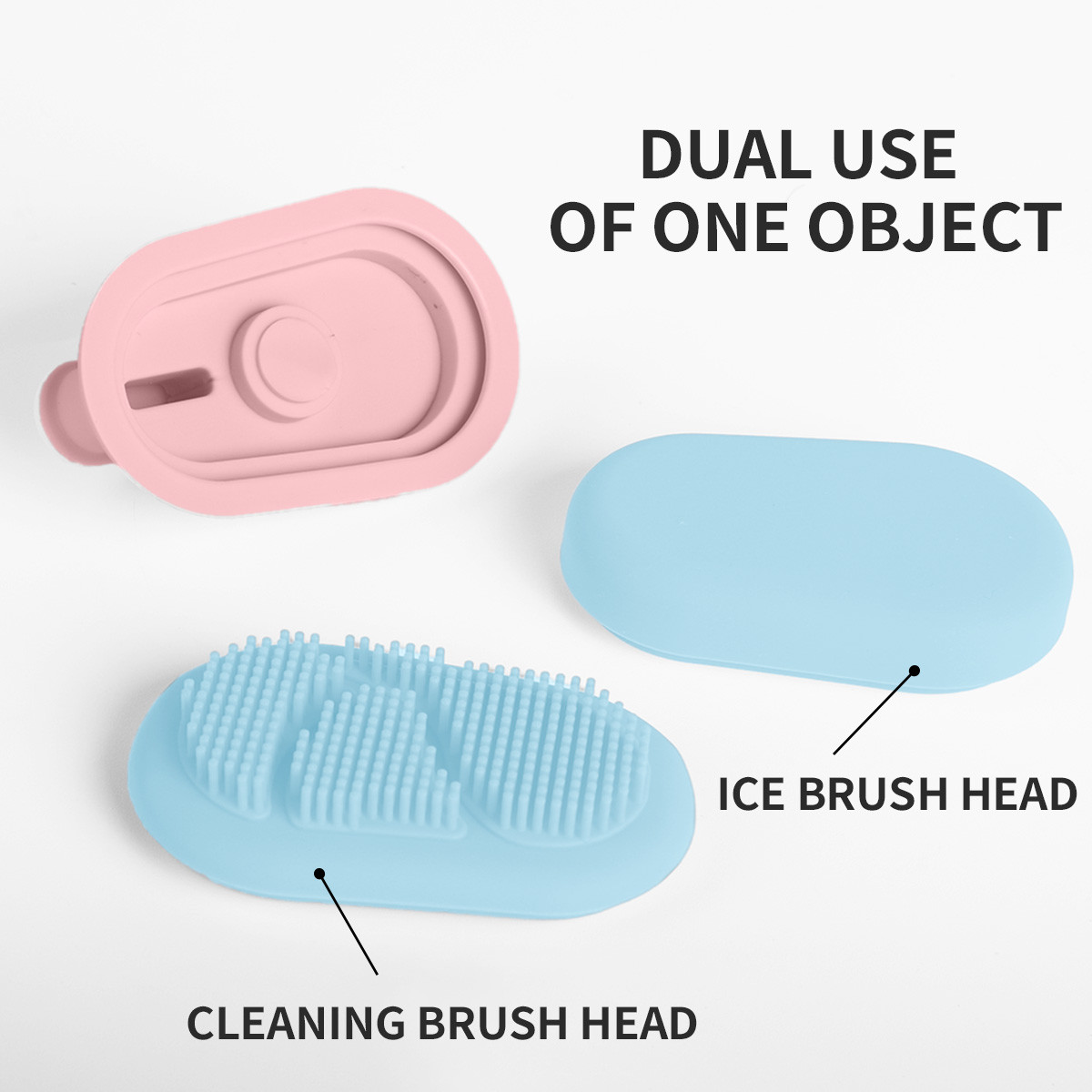 Silicone Ice Facial Cleaning Brush Ice Roller For Face And Eye , Silicone Ice Cube Mold For Face Beauty