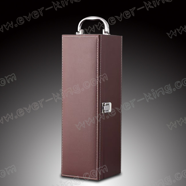 SGS Handmade Leather Glass Bottle Box For Luxury Liquors